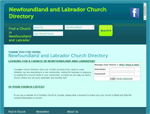 Tablet Screenshot of nl.churchdirectory.ca