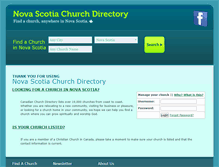 Tablet Screenshot of ns.churchdirectory.ca